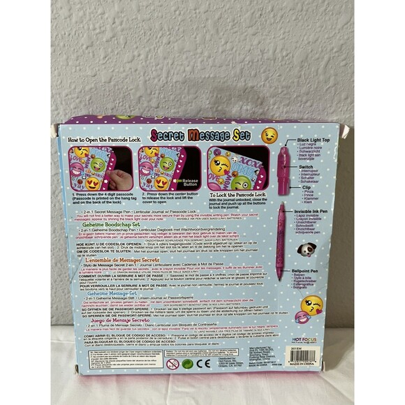Hot Focus Secret Diary with Passcode and Invisible Ink 8” journal FREE SHIPPING - Picture 6 of 10